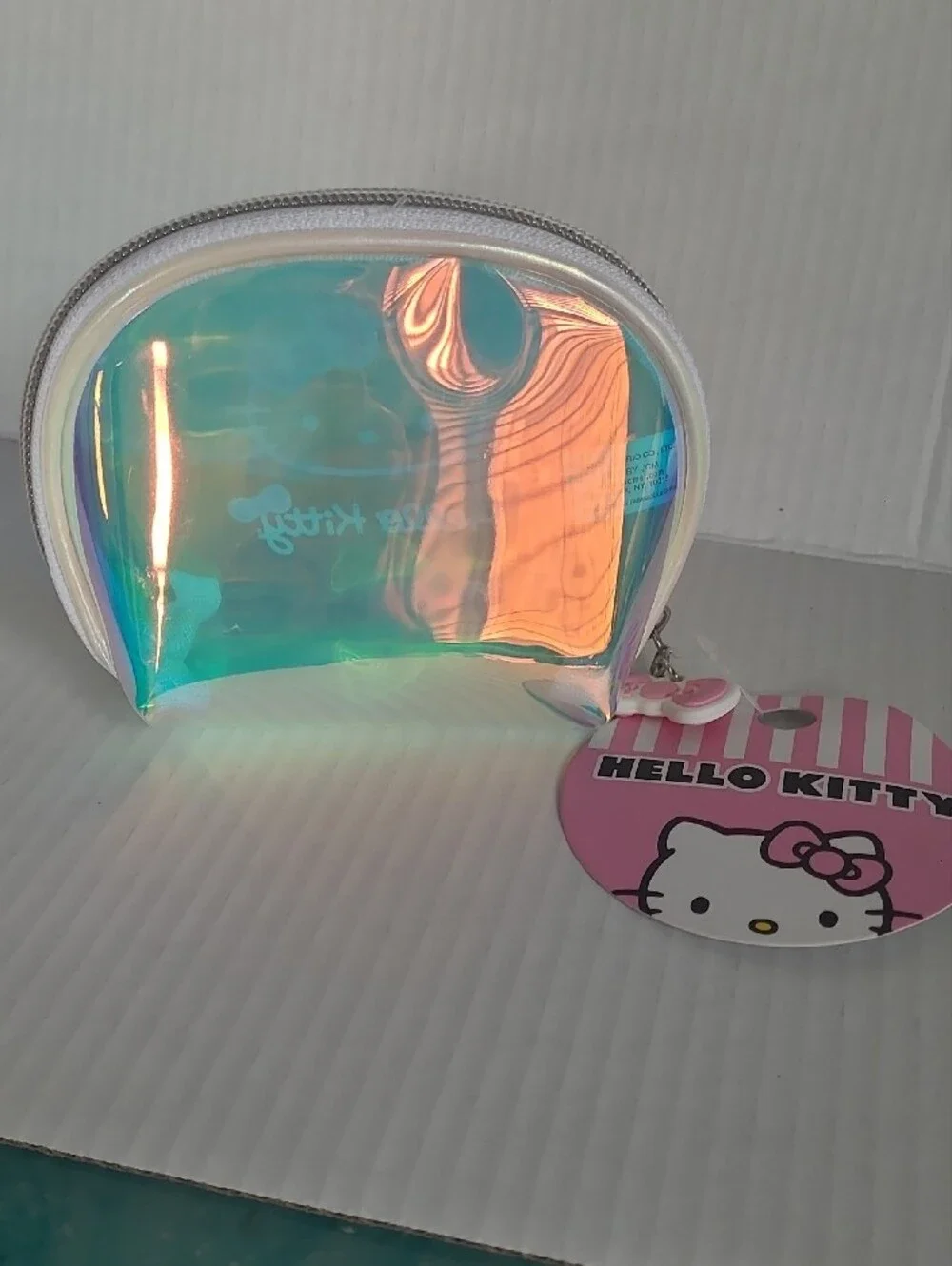 Hello Kitty Iridescent Coin Purse with Pink Bow